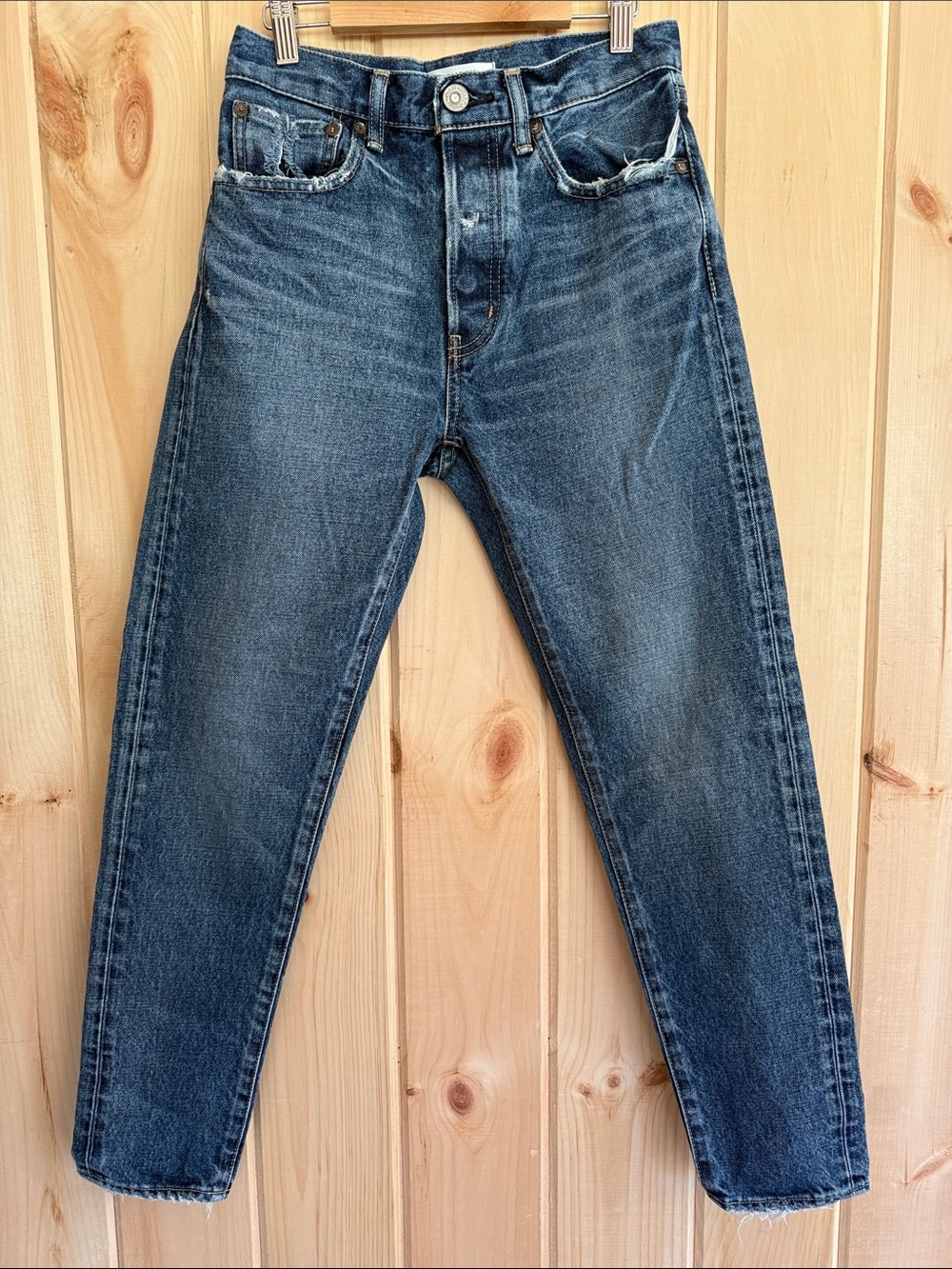 Moussy Vintage-Style Blue Straight Jeans